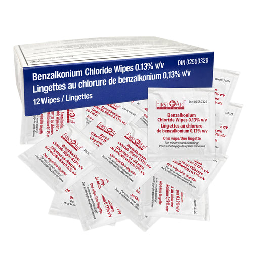 Lingettes antiseptiques au chlorure de benzalkonium