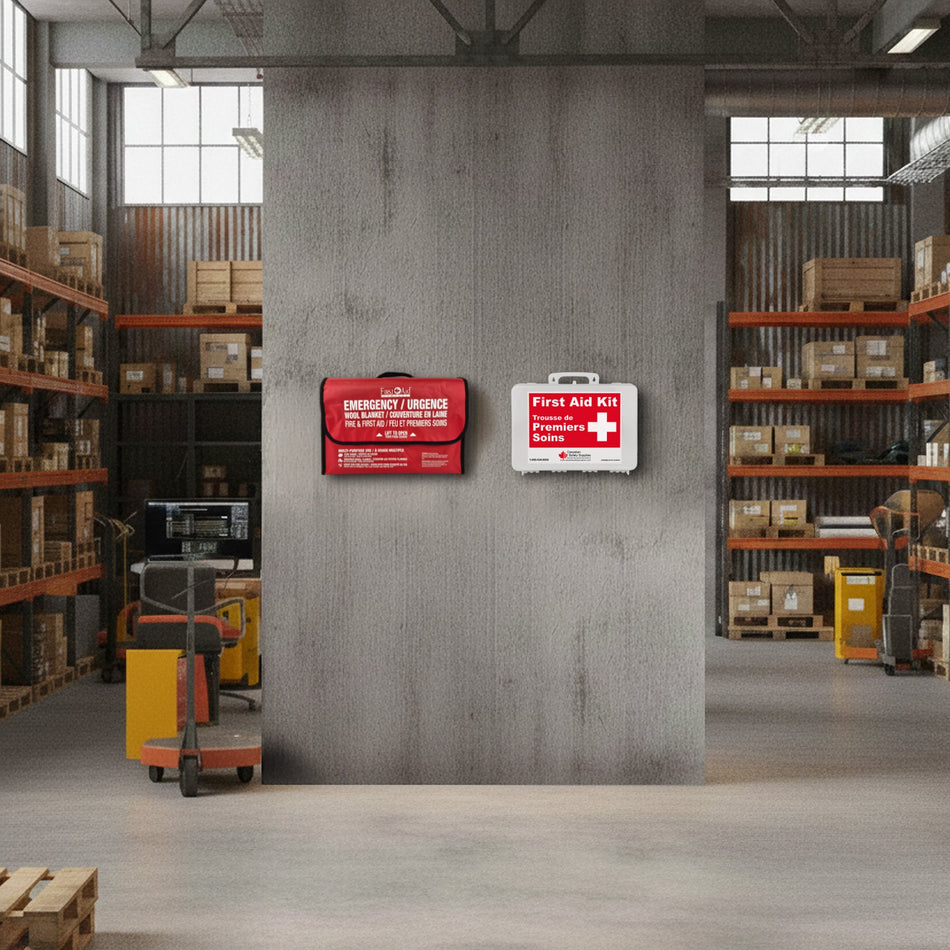 Couverture Ignifuge en Laine (80% Laine) 62" x 84" avec Sac de Transport Robuste