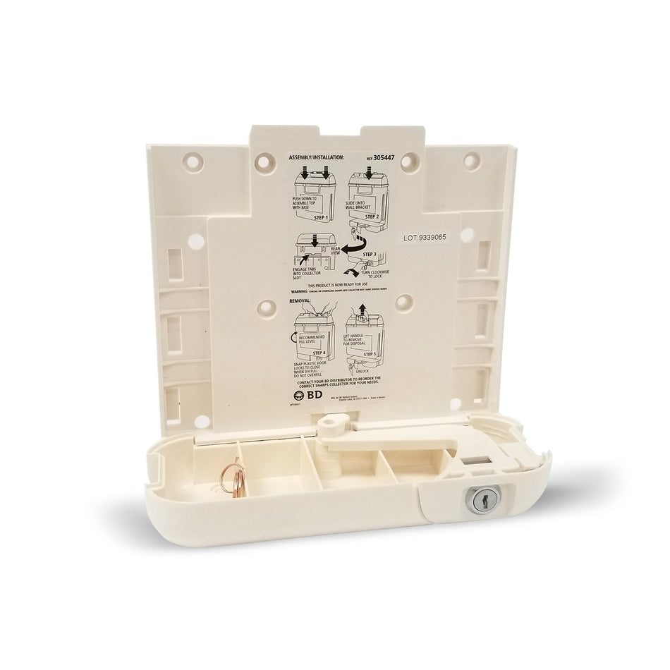 Bemis Sharps Wall Bracket (for 3 Qt container) w/ Key
