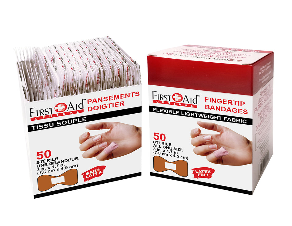 Pansements adhésifs pour doigts en tissu léger