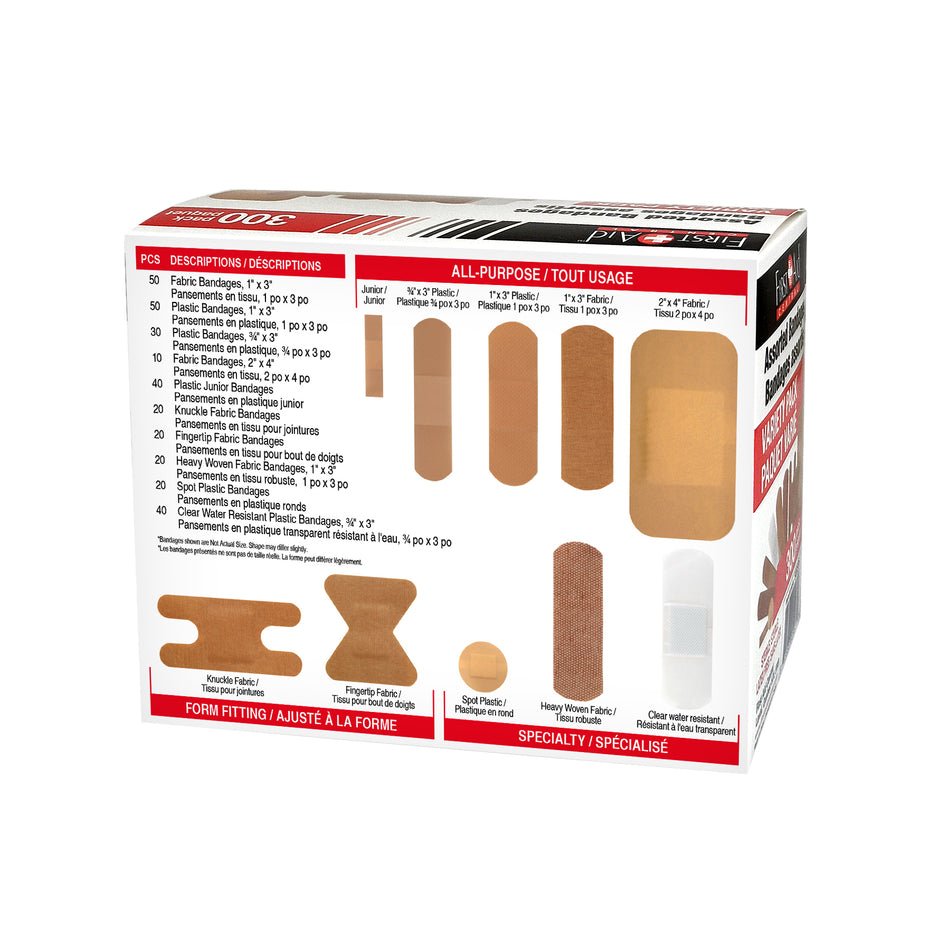 Assorted Bandages - Variety Pack - Box of 300