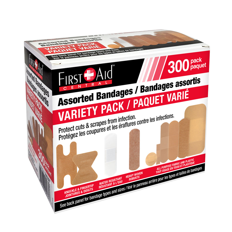 Assorted Bandages - Variety Pack - Box of 300