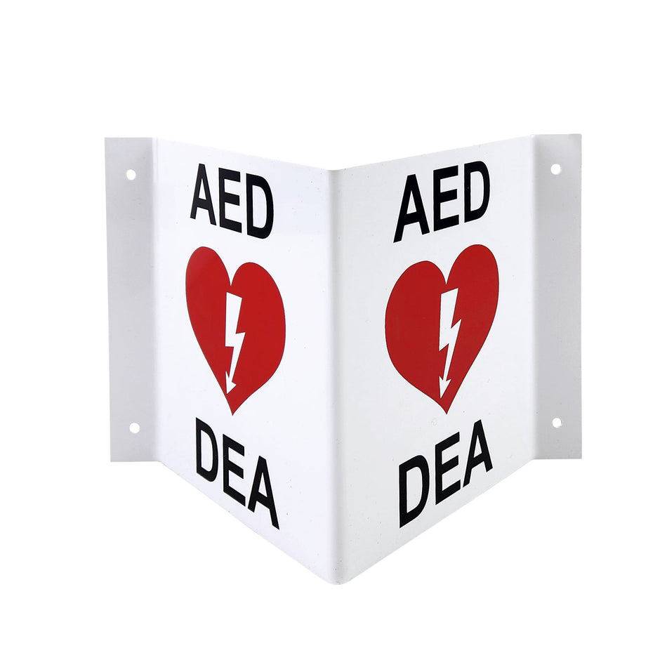 AED 3D Wall Bilingual Sign, Plastic