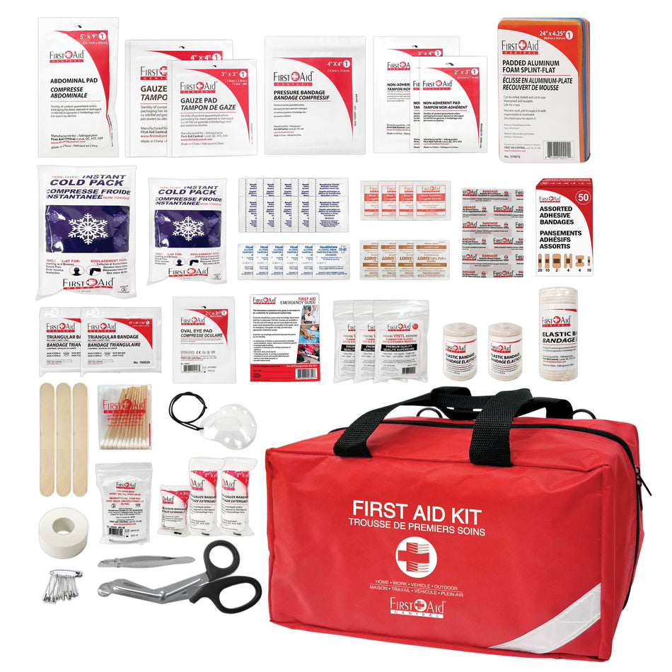 Trousse de premiers soins deluxe pour équipe sportive, nylon, 139 pièces