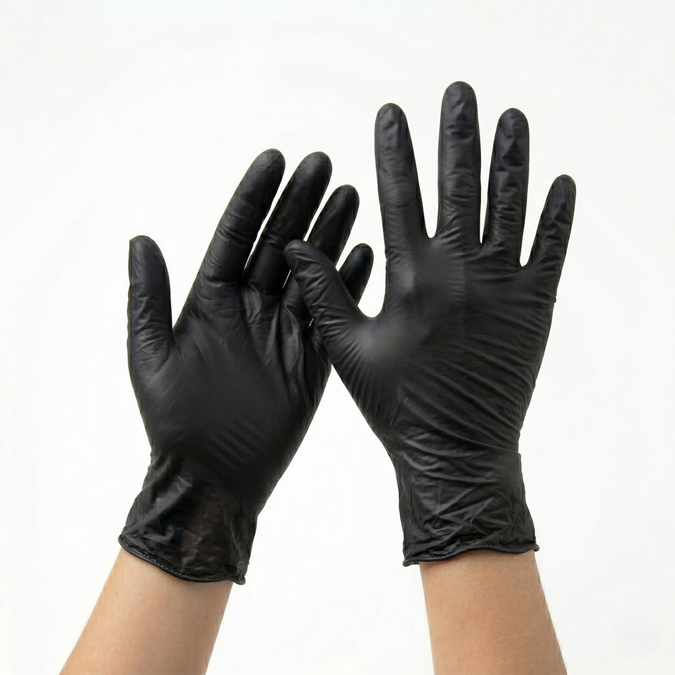 Gants médicaux en nitrile noir Duracore - 5 mil - Sans poudre 