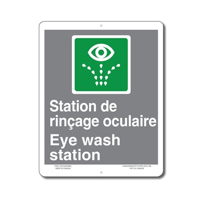 Enseigne STATION DE RINCAGE OCULAIRE - EMERGENCY EYE WASH STATION