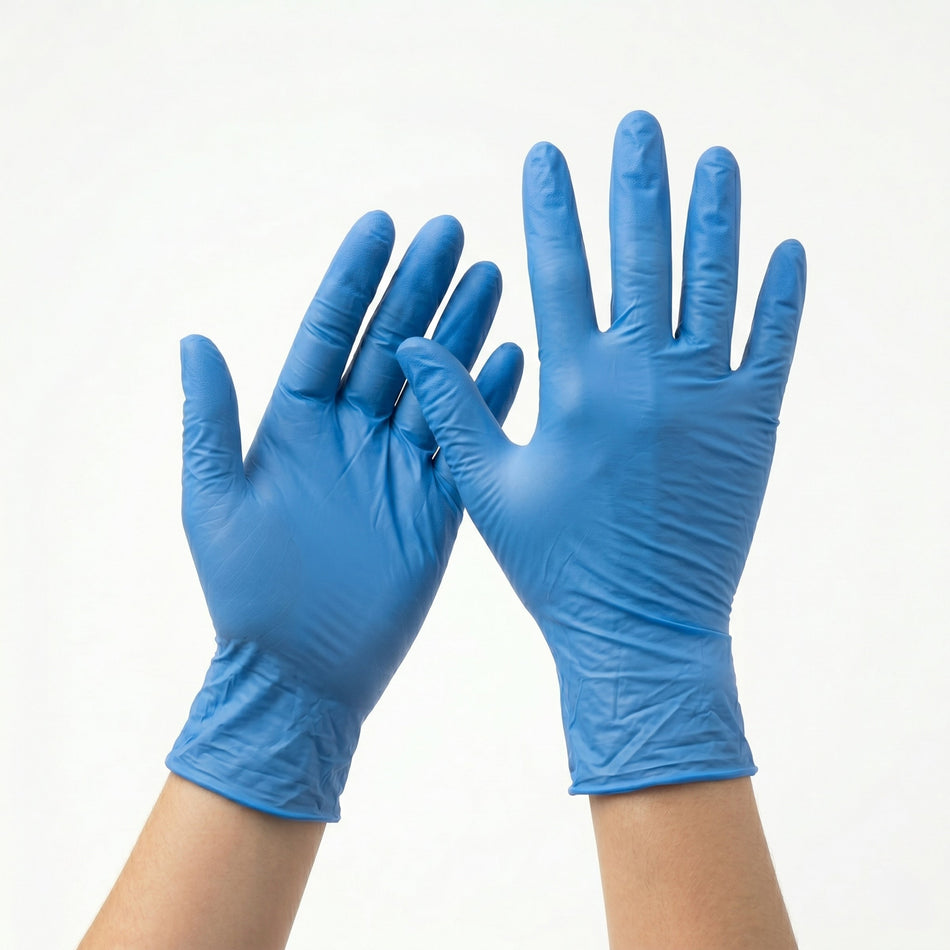 Gants industriels en vinyle bleu Duracore – 4 mil – sans poudre 