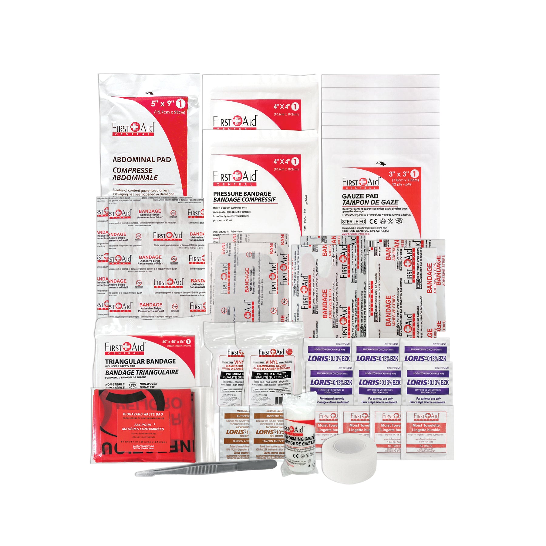Type 1 First Aid Kit (CSA Z1220-17 requirements) – First Aid Central