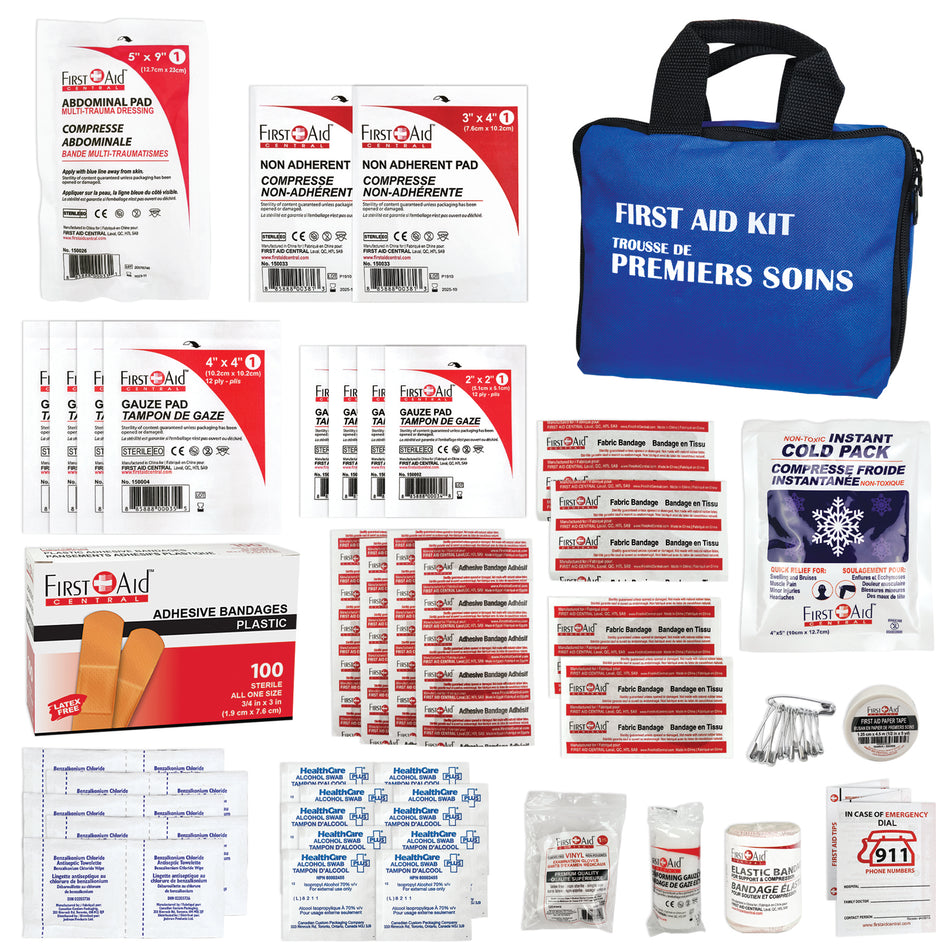 Trousse de premiers soins essentielle (173 pièces)