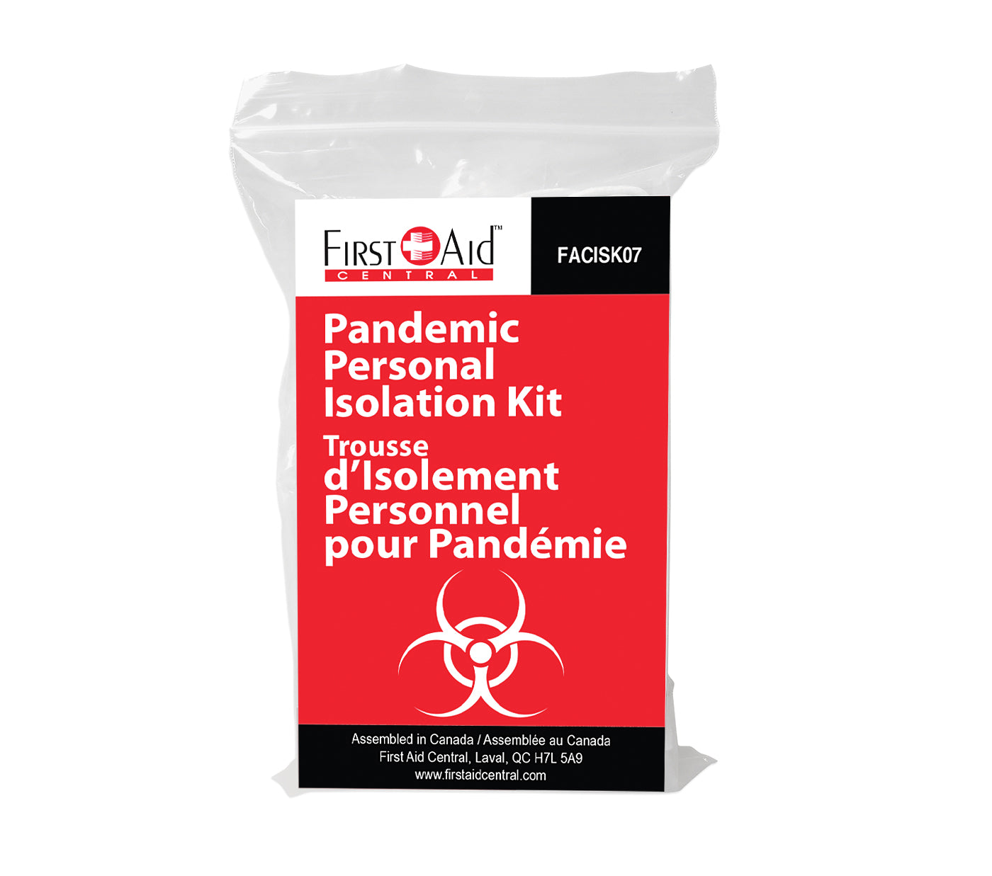 Pandemic Personal Isolation Kit – First Aid Central